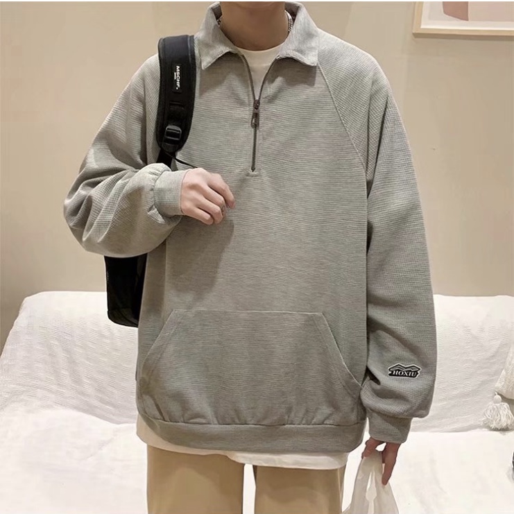 Áo sweater Tay Dài Dáng Rộng Thời Trang Hàn Quốc Cho Nam