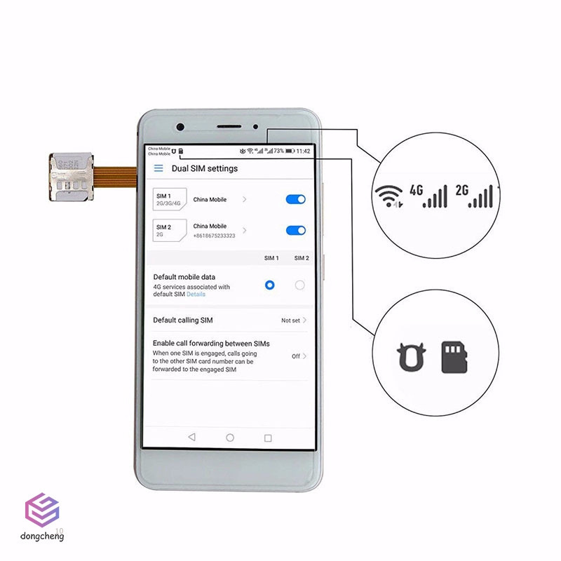 Cáp Mở Rộng Khe Cắm Thẻ Sim Cho Điện Thoại Android