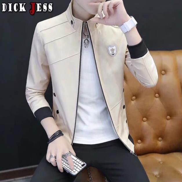 (TRÙM SỈ) Áo khoác nam kaki cao cấp 3 màu lôgo cổ trụ fstm akk 02