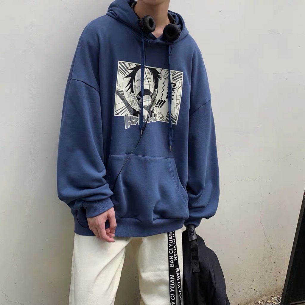 Áo hoodie nỉ unisex form rộng Hải Tặc Mũ Rơm ulzzang Wind | BigBuy360 - bigbuy360.vn