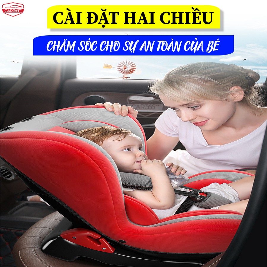 Ghế ngồi ô tô an toàn CAR365 chính hãng cho bé - Nằm xoay đa hướng tiện lợi, bảo vệ và tạo thoải mái cho bé - CAR25