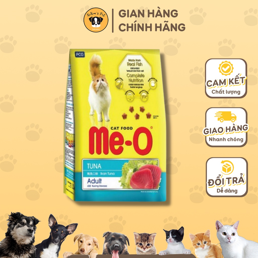 Thức Ăn Mèo ME-O Công Thức Natri Thấp Ngăn Ngừa Bệnh & Cân Bằng Dinh Dưỡng Hàng Ngày - Vị Cá Ngừ 350g/1.2kg/7kg