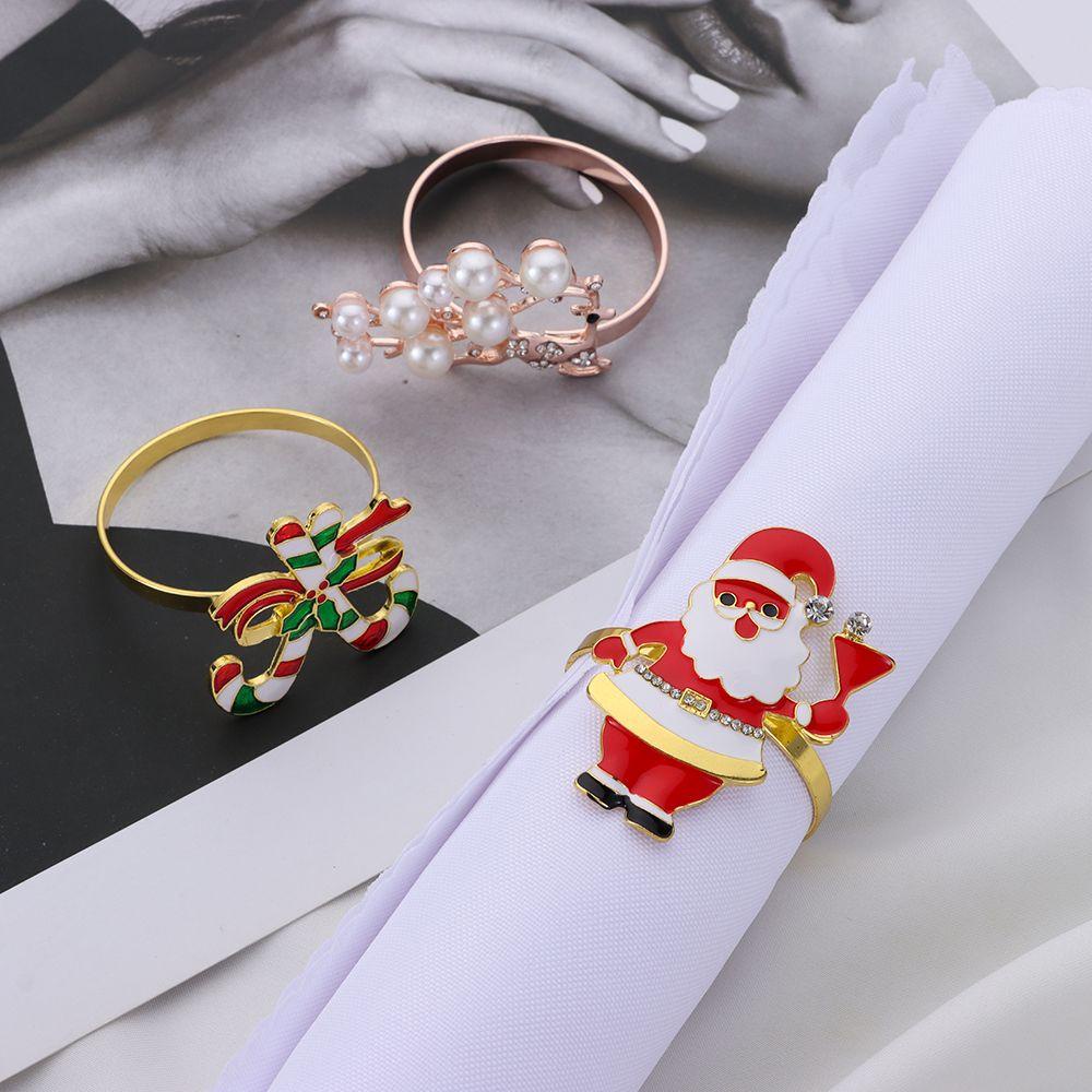 ESPO Vòng Giữ Khăn Ăn Trang Trí Bàn Tiệc Giáng Sinh