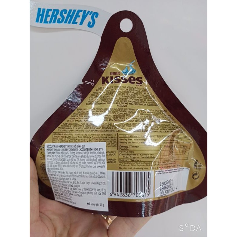 Socola Hershey's Kisses gói 36g