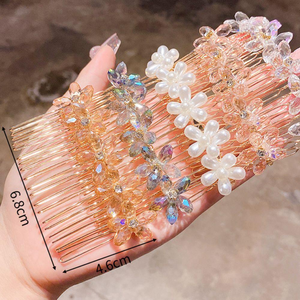 Lược Chải Tóc Bằng Kim Loại Trong Suốt Thanh Lịch Phong Cách Hàn Quốc|Dây Cột Tóc Thiết Kế Xinh Xắn Thời Trang