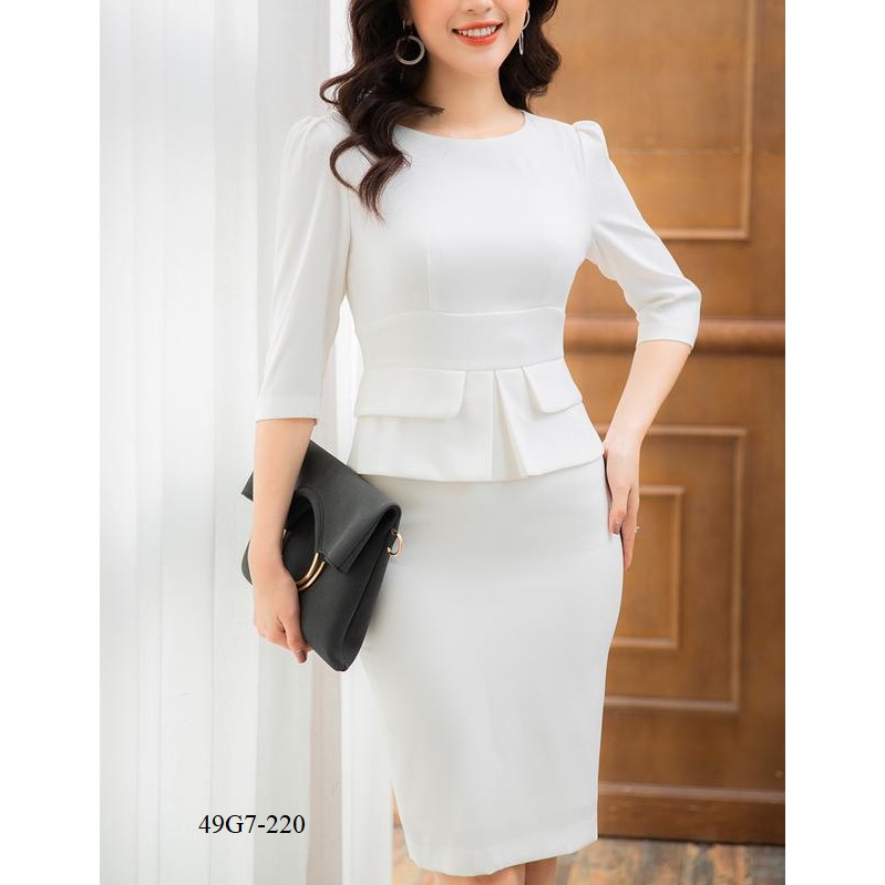 [40-100kg] ĐẦM PEPLUM TAY LỠ CAO CẤP - G7-220