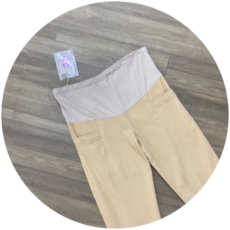 Quần bầu kaki - Quần baggy bầu túi ngang shop dambaukio (40-75kg)