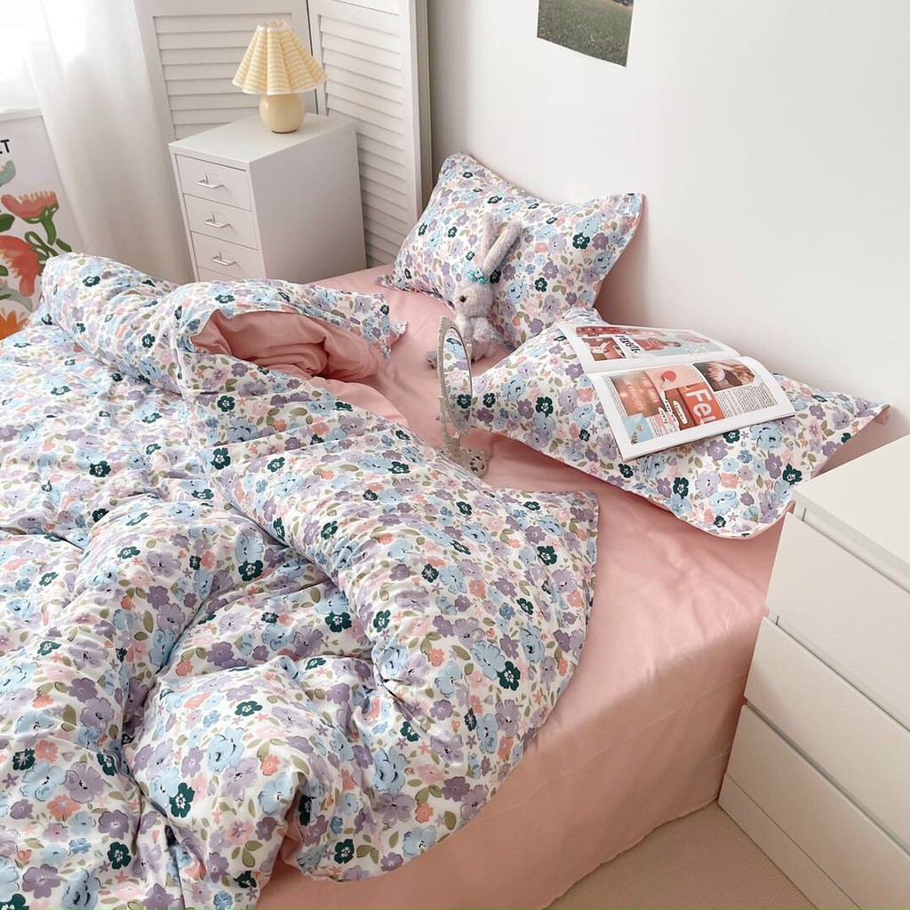 [Nhiều Mẫu] Sét Chăn Ga Gối Cotton Poly Tổng Hợp Hoa Nhí Nhiều Màu Sắc | BigBuy360 - bigbuy360.vn