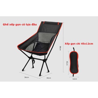 [Feeship 50k]Ghế tựa đầu xếp gọn phượt dã ngoại