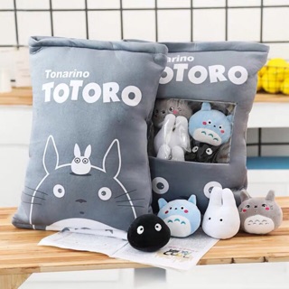 Gối Totoro Đựng Kèm 4 Thú Bông Nhỏ Siêu Xinh