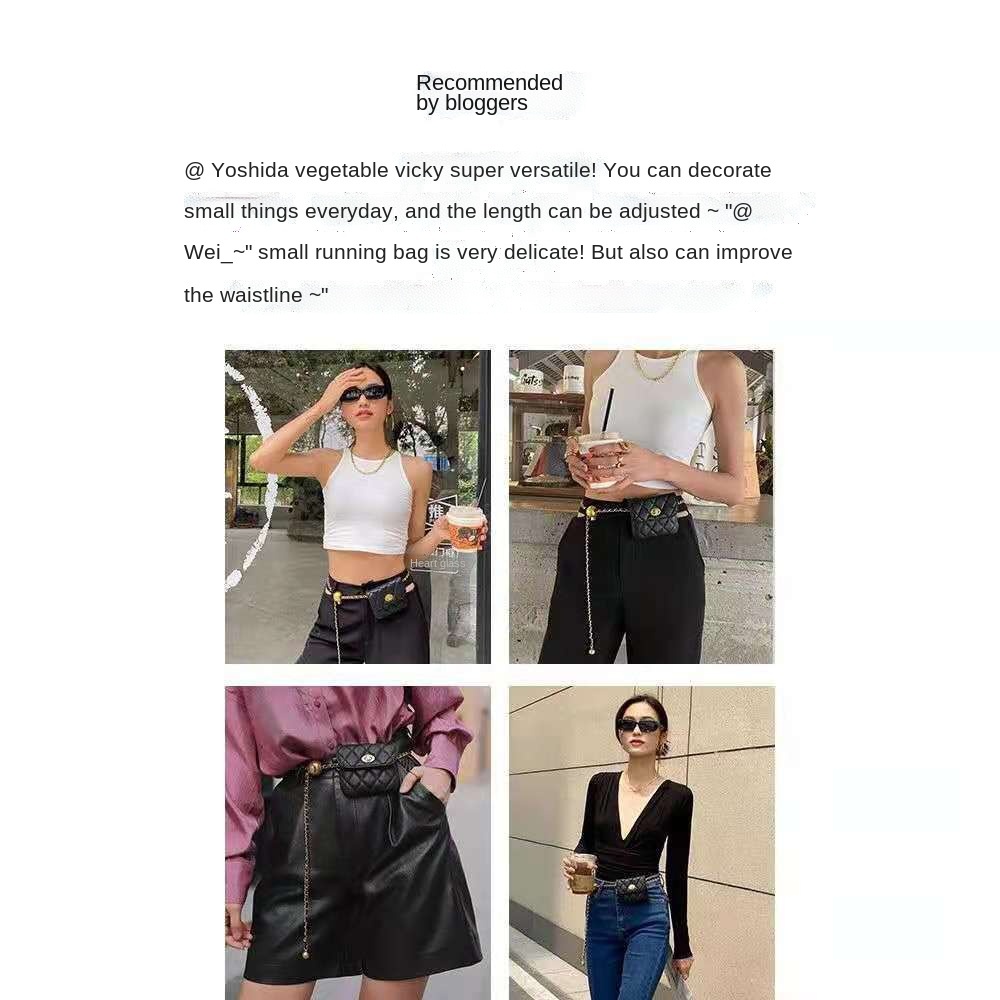 Dây Xích Đeo Hông Kèm Túi Nhỏ Thời Trung Cổ Cho Nữ