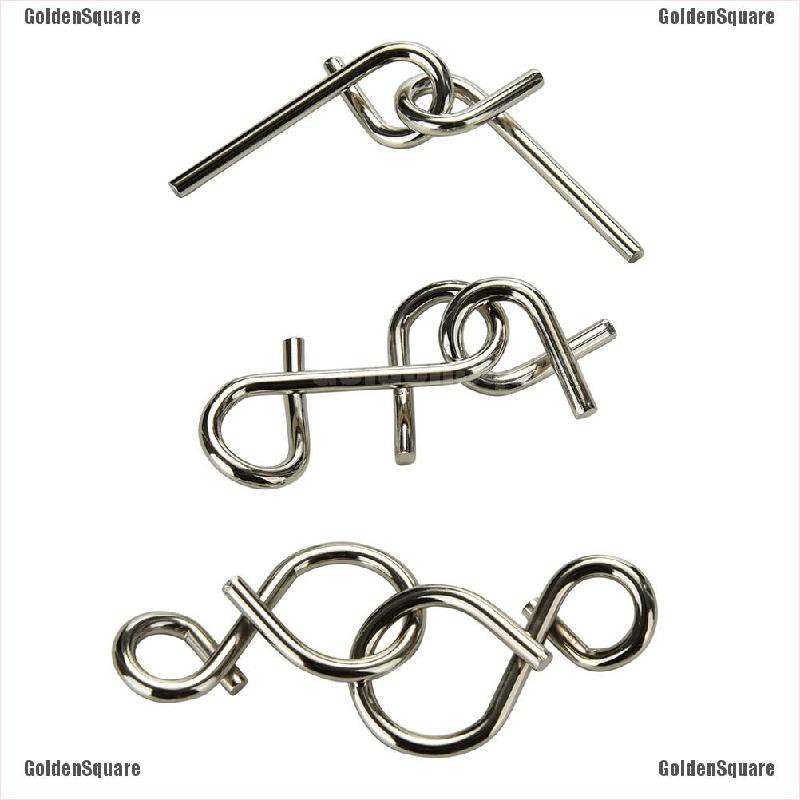 Set 8 Vòng Kim Loại Đồ Chơi Lắp Ráp Phát Triển IQ Cho Bé