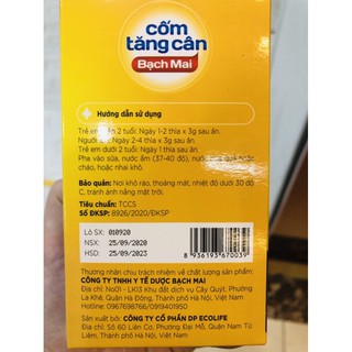 CỐM TĂNG CÂN BẠCH MAI DỄ DÙNG CHO MỌI LỨA TUỔI