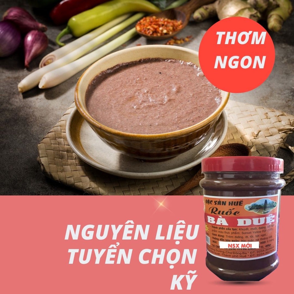 Combo 3 Hũ Mắm Ruốc Bà Duệ 400g – Dùng Làm Nước Chấm Nấu Bún Bò Kho Thịt Chuẩn Vị Huế