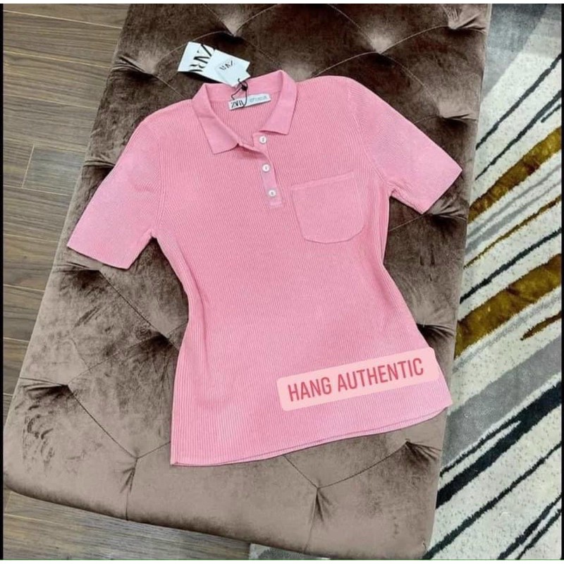 ANU302 ÁO POLO NỮ HỒNG ĐÁP TÚI VÂN TĂM