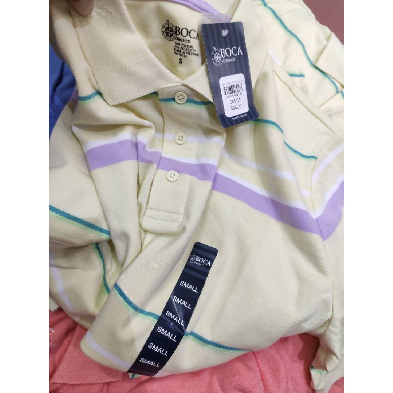 [Auth Thanh Lí Tồn Size]Áo Polo Nam Cao Cấp Boca Classsic Mens Striped Print Polo Shirt | BigBuy360 - bigbuy360.vn