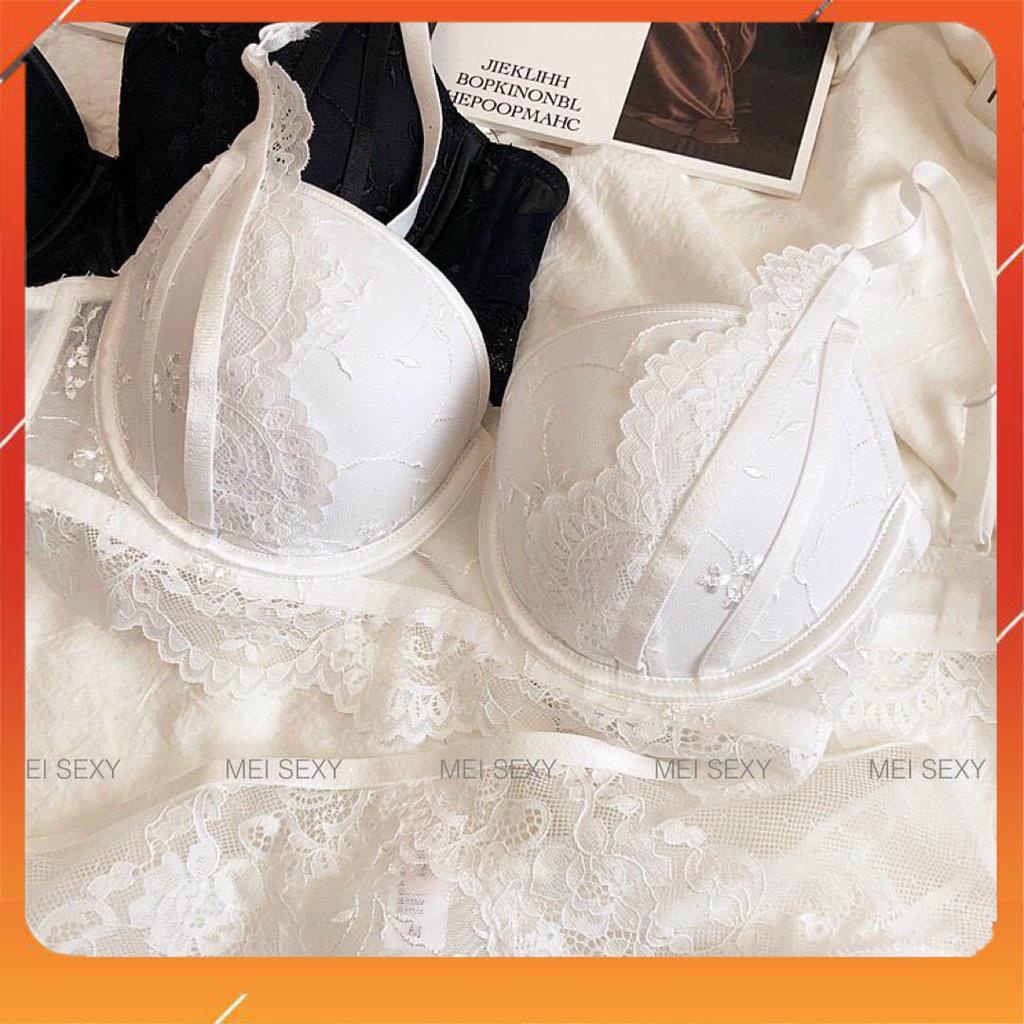 Set bộ đồ lót nữ Pinkk siêu cấp áo có gọng cup ngang, chất liệu ren họa tiết hoa, có đệm mút. Mã B26255