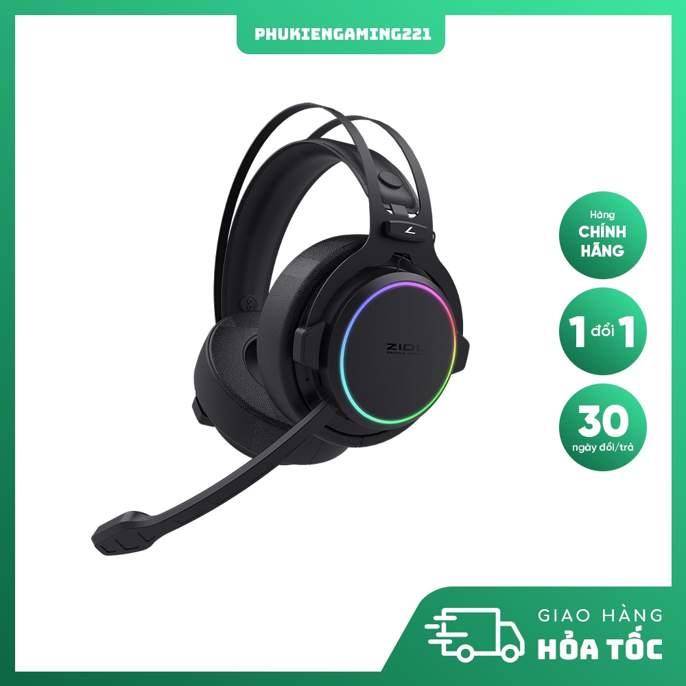 Tai Nghe Chơi Game Máy Tính Không Dây - ZIDLI FH1 - WIRELESS 2.4G - Hàng Chính Hãng