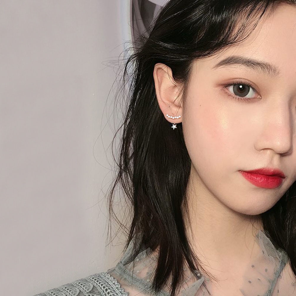 Khuyên Tai Hình Ngôi Sao Đính Đá Zircon Lấp Lánh