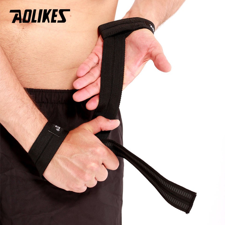 Dây kéo lưng tập gym AOLIKES A-7635 trợ lực cổ tay sport wrist bands