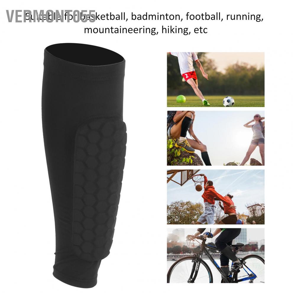 Hàng Hot Thể thao ngoài trời Bảo vệ chân chống va chạm Đồ bảo hộ tay áo bóng rổ Bắp chân Vermont055 Hàng giao ngay