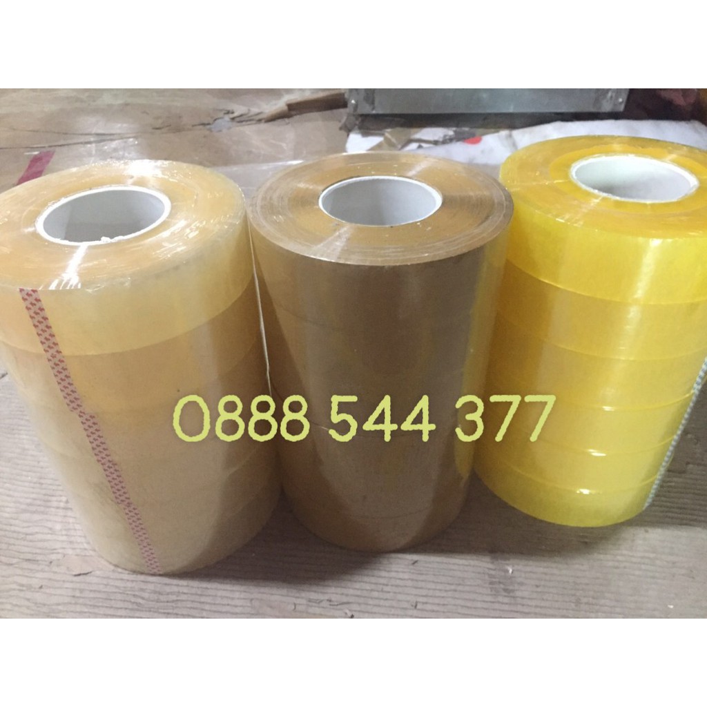 COMBO 6 Cuộn Băng Dính 6kg/Cây 6 Cuộn Đóng Hàng Lõi Mỏng 2,4mm
