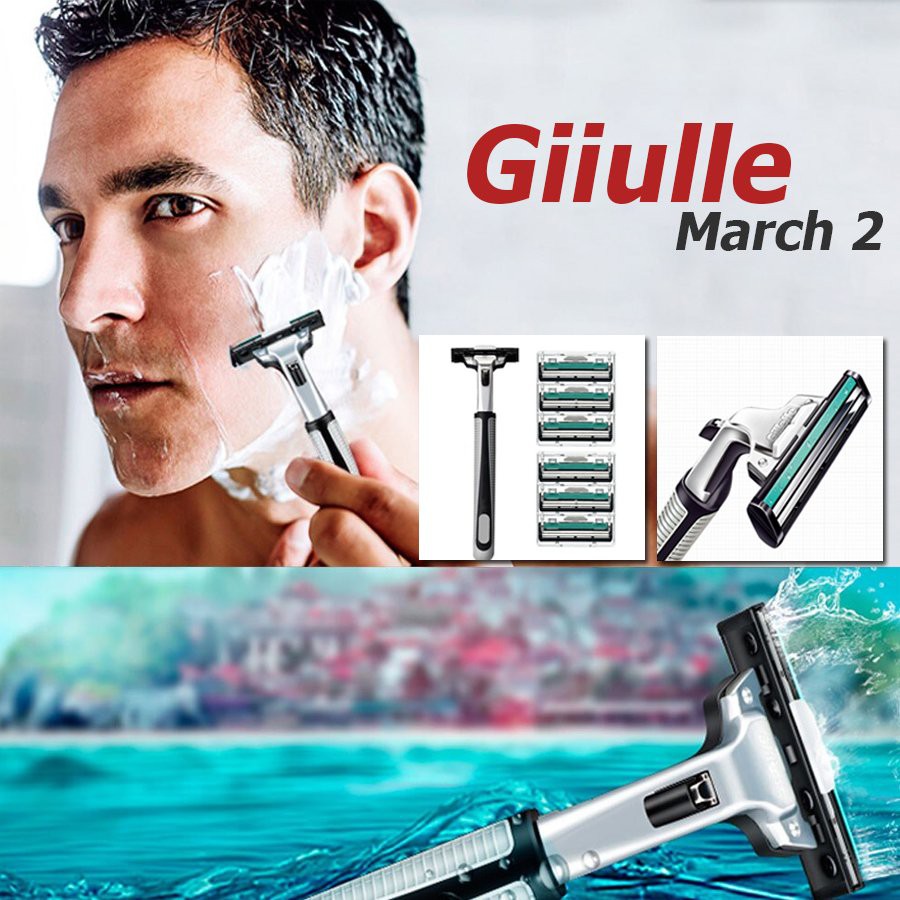 [ Sale sốc]_ Dao cạo râu 2 lưỡi Gillette Lưỡi Kép hàng chuẩn loại tốt, cạo sát ôm gọn khuôn mặt không gây đau rát.