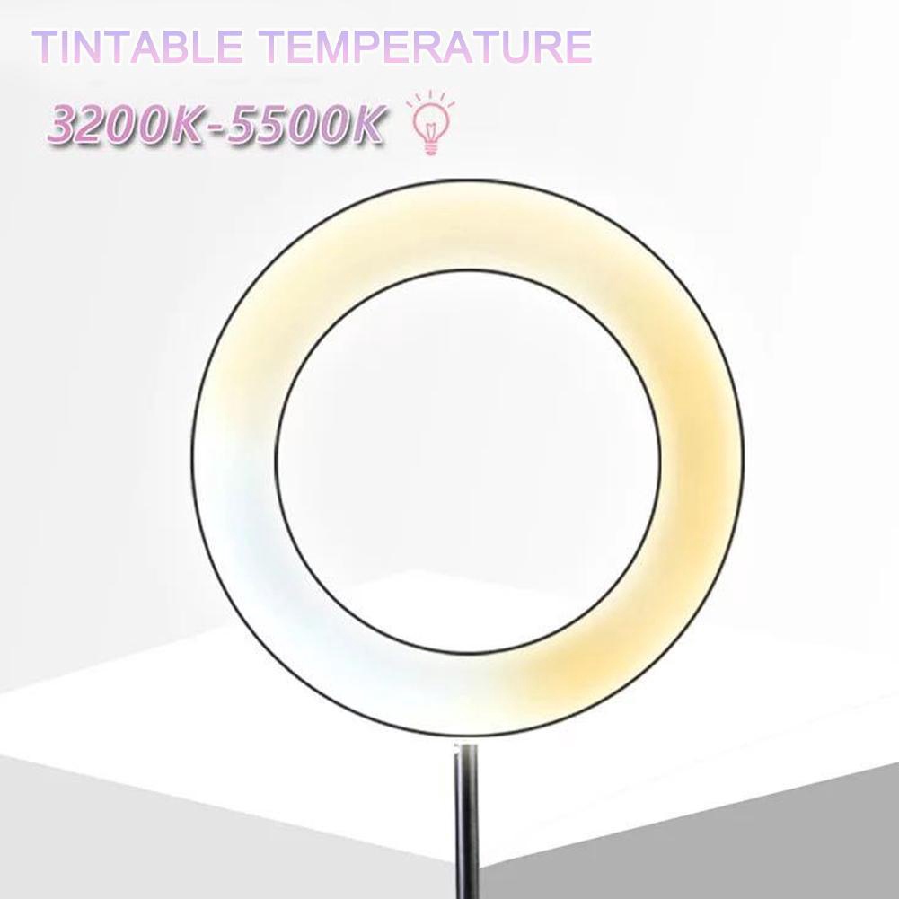 6.3 inch Selfie LED Ring Light Camera Phone Video Makeup Video Dimmable Live Mode 3 For YouTube Q7K5