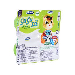 Sữa chua ăn SuSu IQ loại dâu chuối - Vỉ 4 hộp x 80g