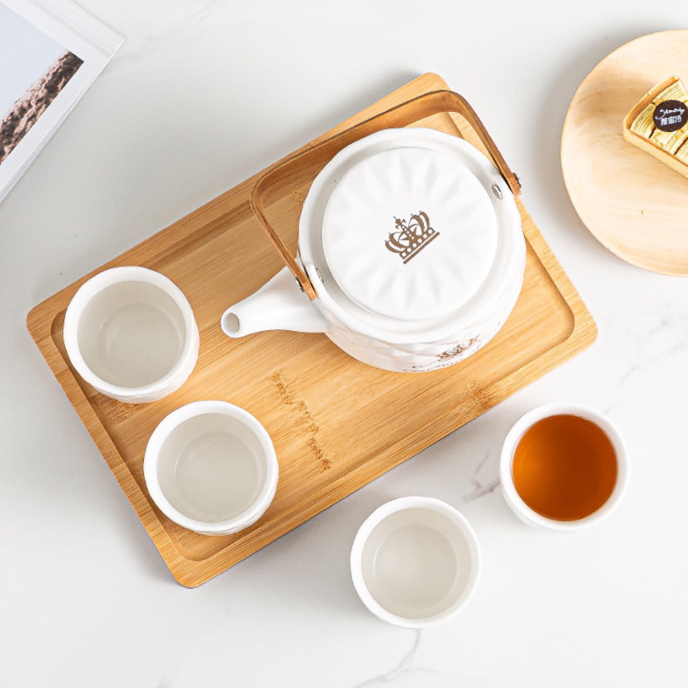 Bộ ấm trà gốm sứ kèm khay, bình trà và 4 chén uống trà cao cấp – VS152