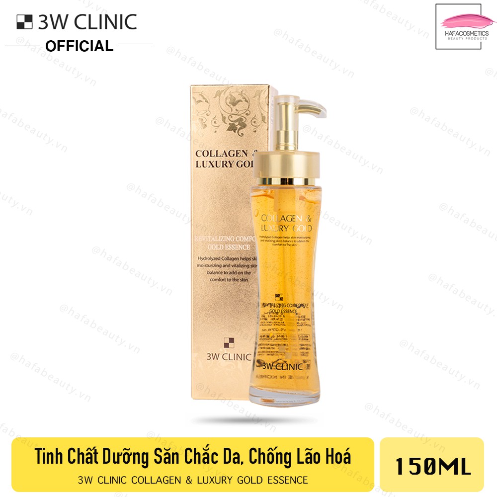 Tinh chất dưỡng trắng, tái tạo da 3W Clinic Collagen Luxury Gold Essence 150ml - HAFA BEAUTY