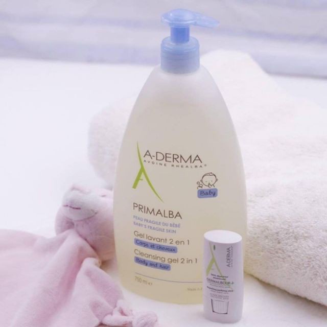 SỮA TẮM GỘI ADERMA DỊU DÀNG CHO TÓC VÀ CƠ THỂ BÉ CỦA PHÁP - 500ML