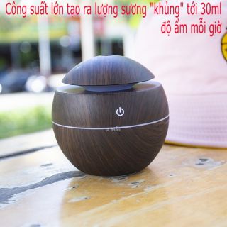 Máy Xông Tinh Dầu Vân Gỗ Mẫu Mới