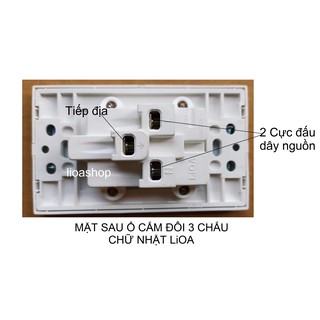 Ổ ĐÔI 3 CHẤU CHỮ NHẬT LiOA.