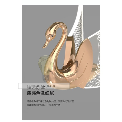 Đèn cây thiên nga mạ vàng SWAN 2226F với thiết kế tinh tế mới lạ