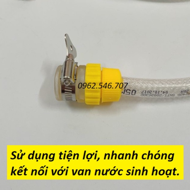 Bộ dây cấp hút nước máy rửa xe gia đình