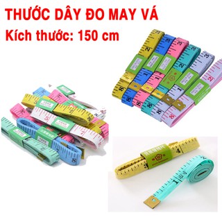 Thước dây đo chiều cao vải vòng eo, Thước đo 150cm nhiều màu