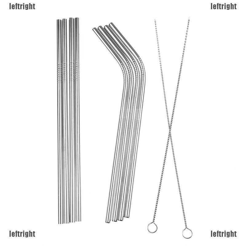 Bộ 4 Ống Hút Bằng Thép Không Gỉ Kèm 1 Bàn Chải Vệ Sinh