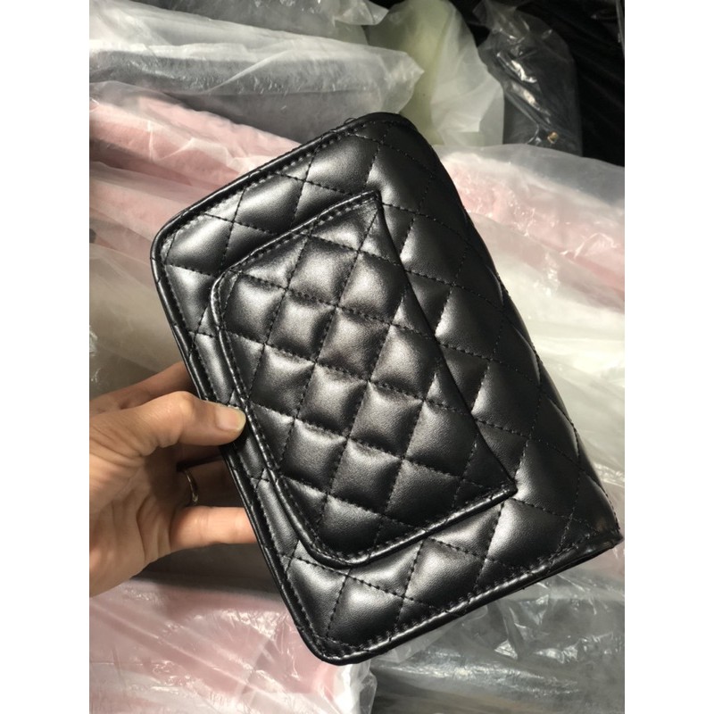 Túi CNk trần trám đeo chéo nữ thời trang dập logo