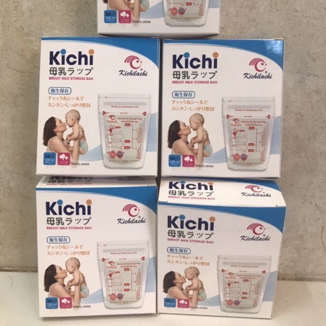 10 hộp túi trữ sữa kichilachi 100ml ( hộp 30 túi )