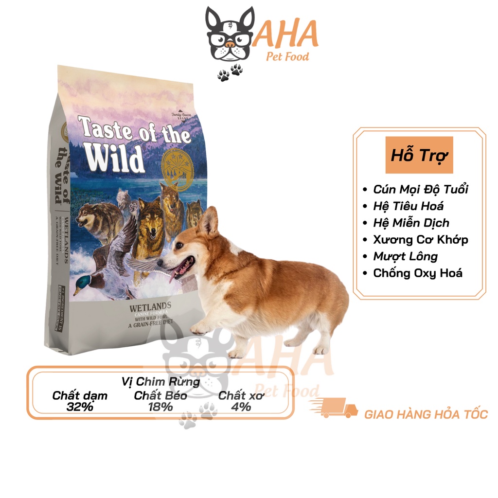 Thức Ăn Cho Chó Corgi Taste Of The Wild Bao 500g - Thức Ăn Cho Chó, Vị Thịt Nai &amp; Đậu Garbanzo