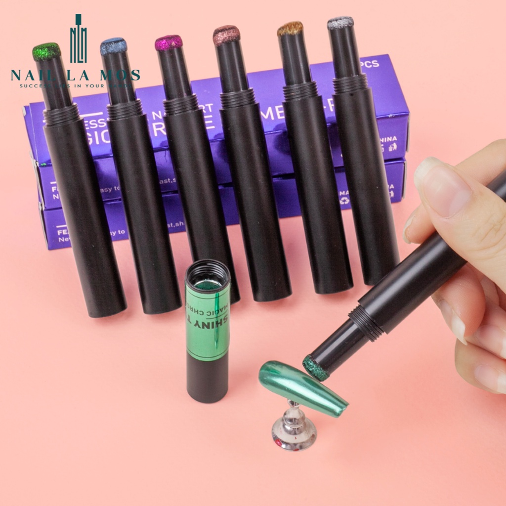 Bút tráng gương nail trang trí móng tiện lợi, 18 màu sắc đa dạng lên màu chuẩn đẹp (lẻ 1 cây)