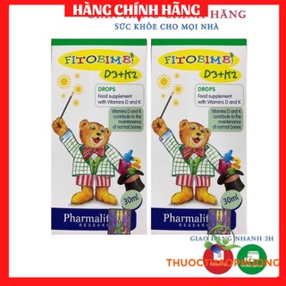 [HANG CHINH HANG]FitoBimbi D3+K2 giúp tăng trưởng chiều cao,chống còi xương cho Bé( Sp của Ý)