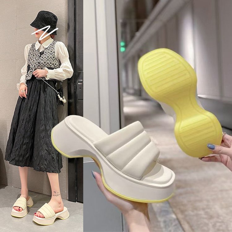 JINxCHOY Dép quai ngang JINXCHOY đế dày thời trang hè phong cách mới