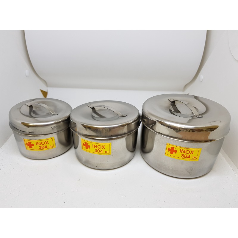 Hộp Đựng Bông Cồn Inox