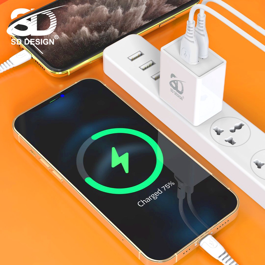 Bộ Củ Dây Cáp Sạc SD-C66plus Cho ĐT Pin Dự Phòng Tai nghe Bluetooth Case pro Vỏ Ốp lưng