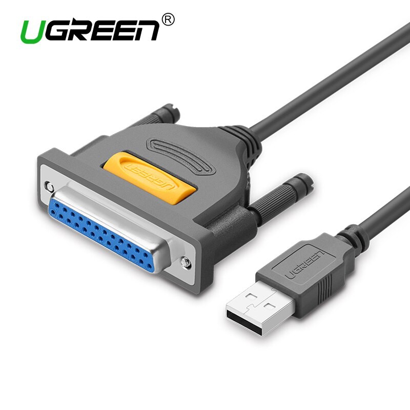 Cáp Máy in USB to DB25 Prallel Printer Cao Cấp Ugreen 20224 Chính Hãng dài 1.8m