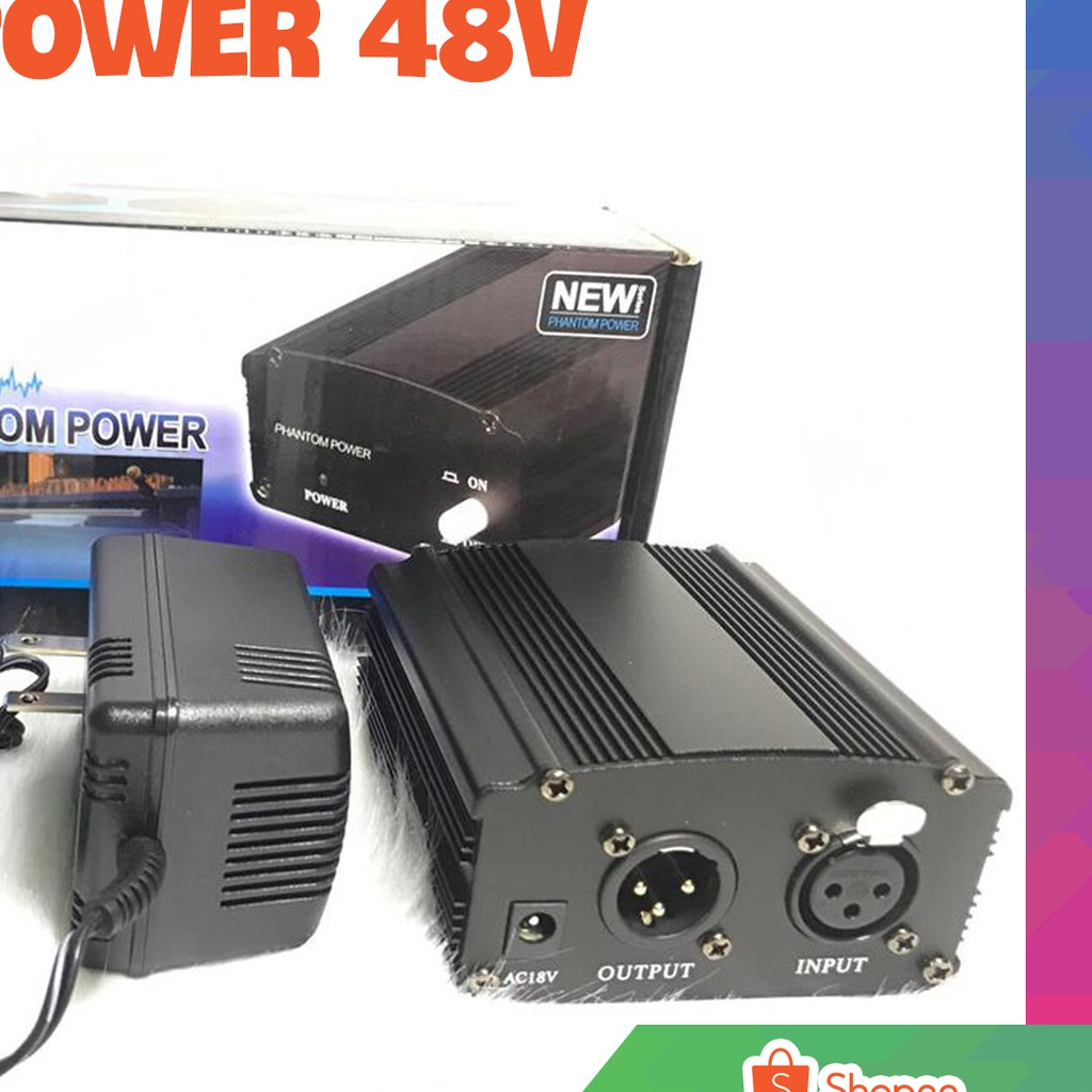 [Loại 1] Nguồn PHANTOM POWER 48V - phối hợp cung cấp nguồn điện cho Micro - hát karaoke, livetreams bigo,cctalk