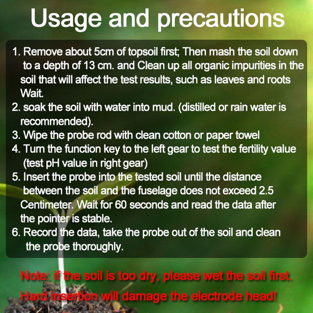 Máy Đo Độ PH Đất 2 Trong 1 Độ Chính Xác Cao Chuyên Dụng Trồng Cây / Hoa / Đất