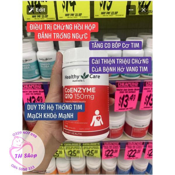 [MẪU MỚI] Bổ Tim Healthy Care CoEnzyme Q10 150mg 100 Viên Úc Chuẩn Chính Hãng | Thế Giới Skin Care